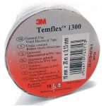 1300 TEMFLEX 3М ПВХ Изолента универсальная, белая, 19мм х 20м, толщина 0,13мм